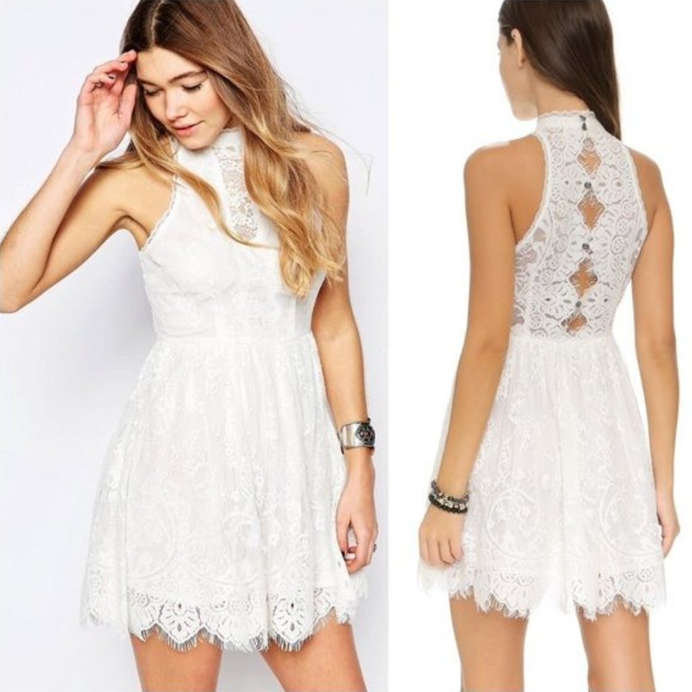 Free People Lace Verushka Mini Dress